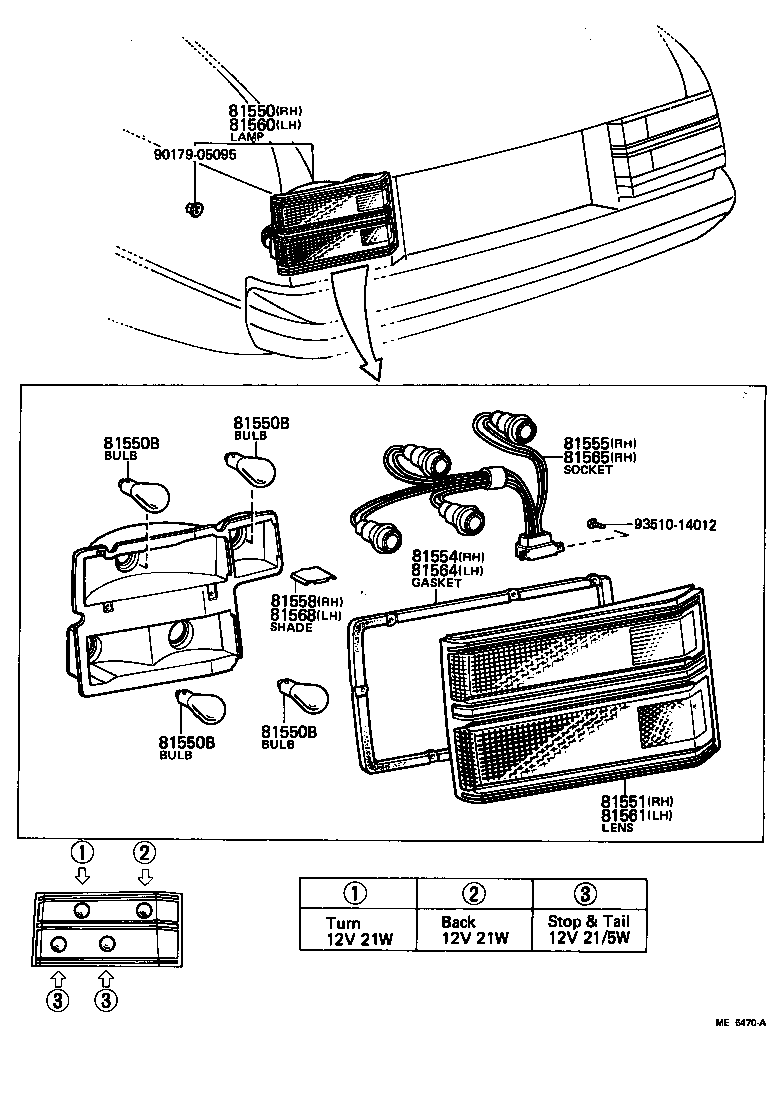  CELICA |  REAR COMBINATION LAMP