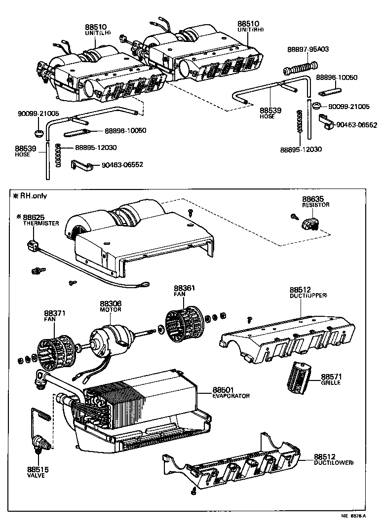  HIACE |  HEATING AIR CONDITIONING COOLER UNIT