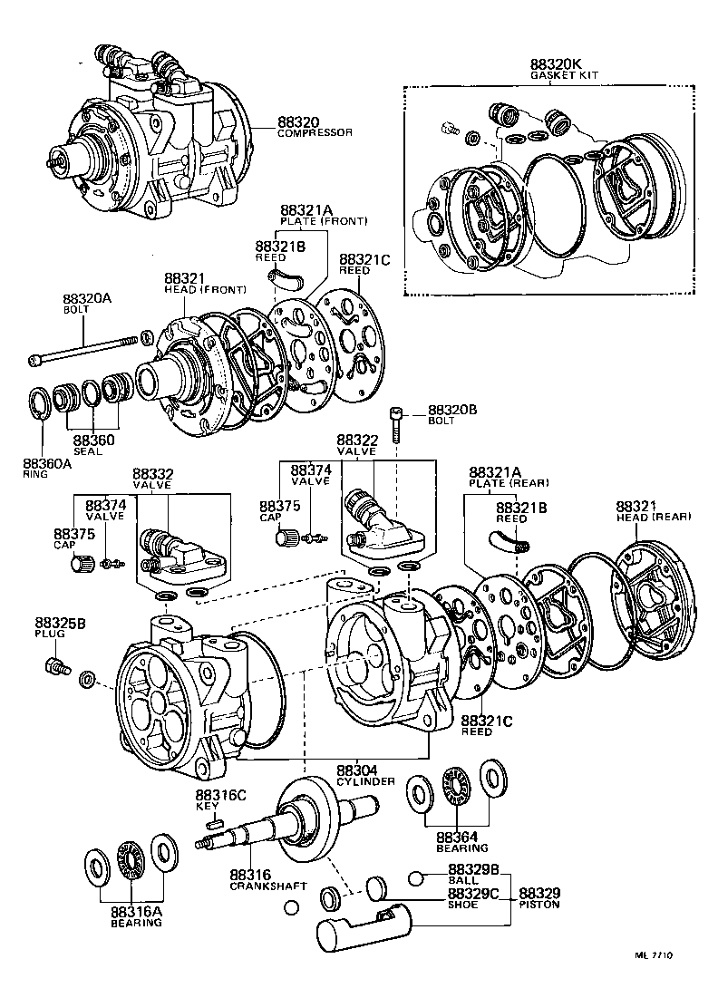  HIACE |  HEATING AIR CONDITIONING COMPRESSOR