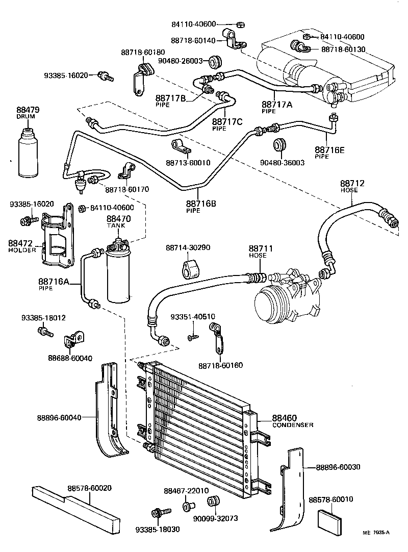  LAND CRUISER 40 45 55 |  HEATING AIR CONDITIONING COOLER PIPING
