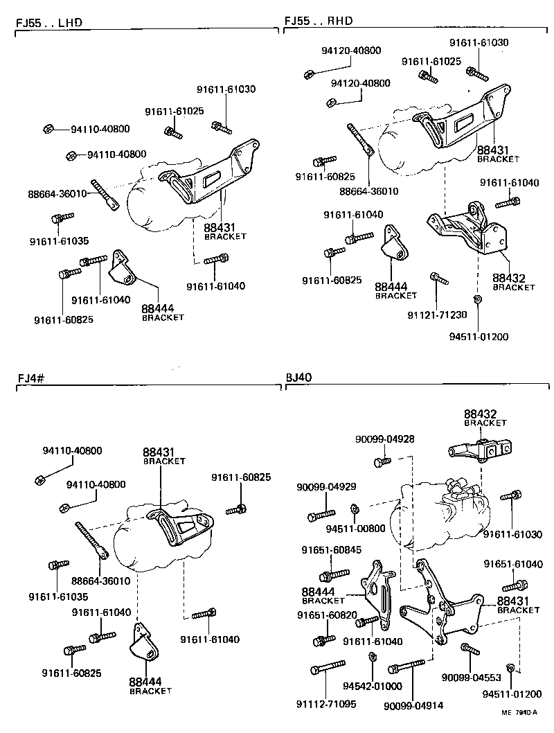  LAND CRUISER 40 45 55 |  HEATING AIR CONDITIONING COMPRESSOR