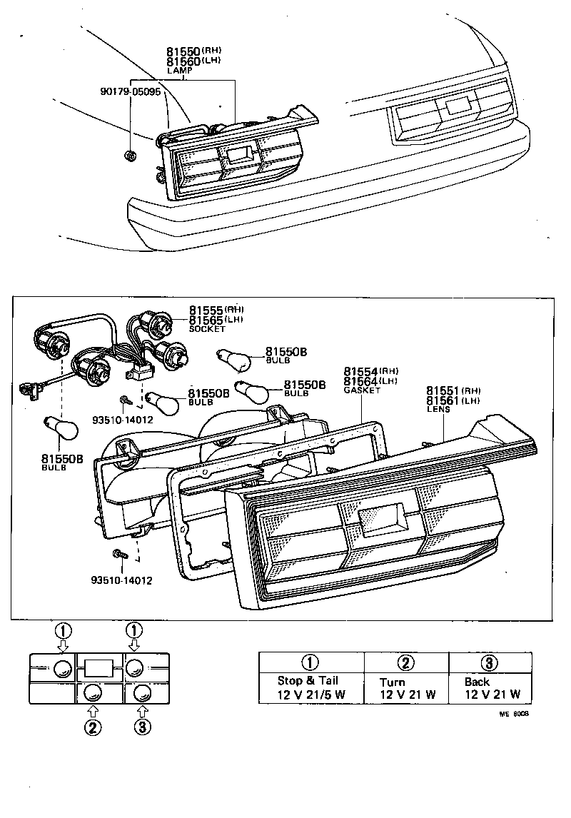  CELICA |  REAR COMBINATION LAMP