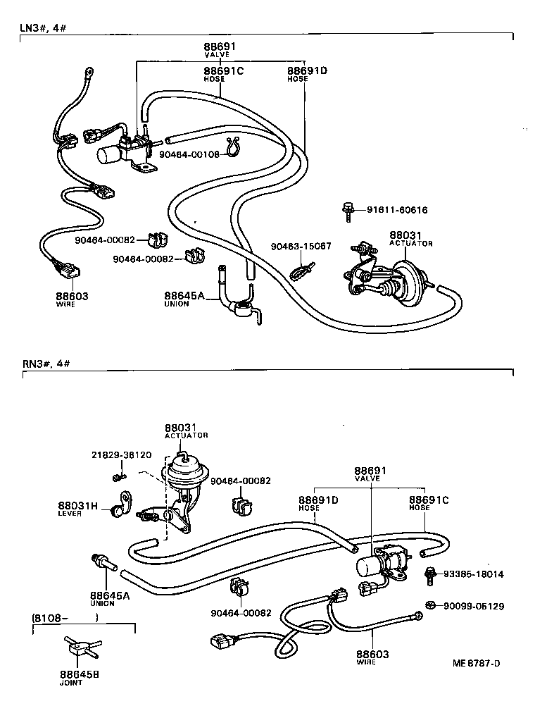 HILUX |  HEATING AIR CONDITIONING VACUUM PIPING