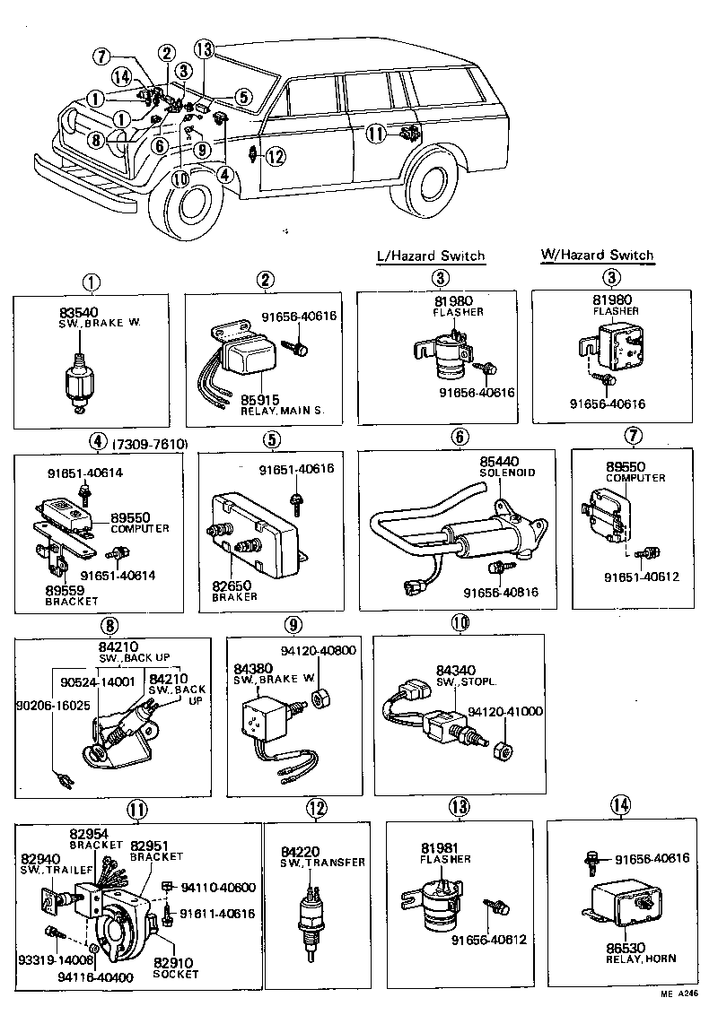  LAND CRUISER 40 45 55 |  SWITCH RELAY COMPUTER