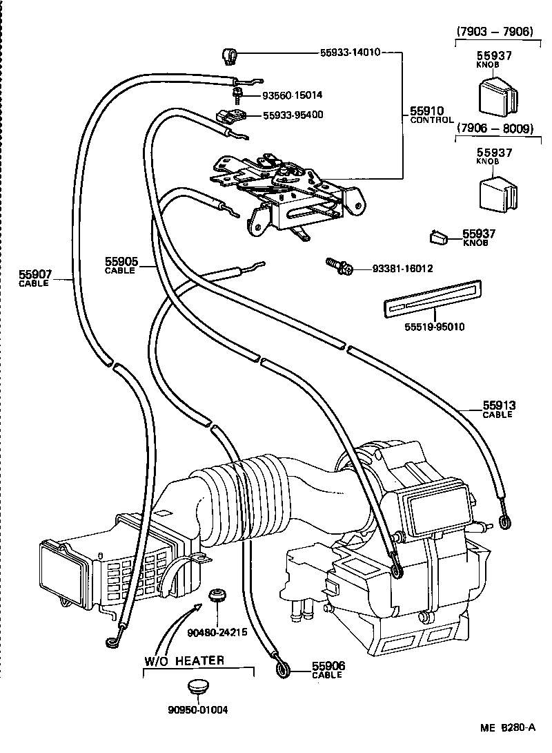  TOYOACE |  HEATING AIR CONDITIONING CONTROL AIR DUCT