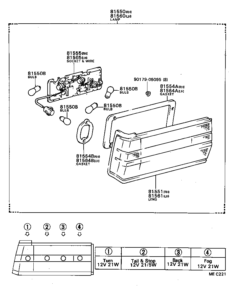  CAMRY |  REAR COMBINATION LAMP
