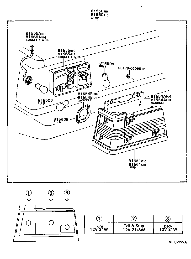  CAMRY |  REAR COMBINATION LAMP