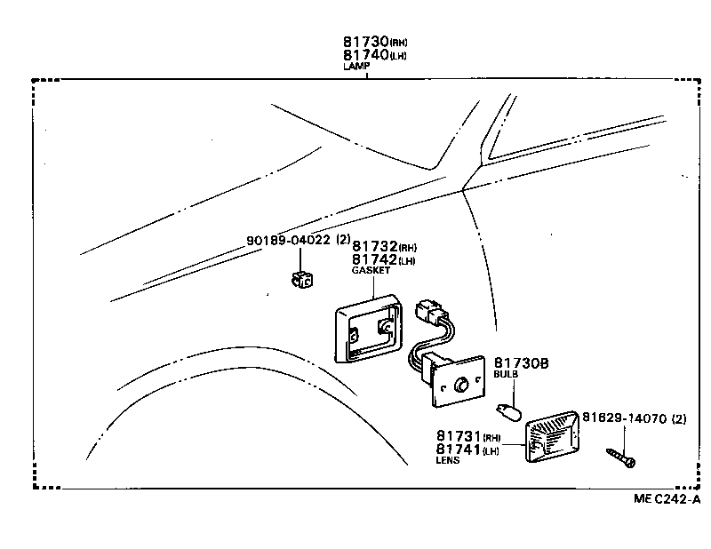  CAMRY |  SIDE TURN SIGNAL LAMP OUTER MIRROR LAMP