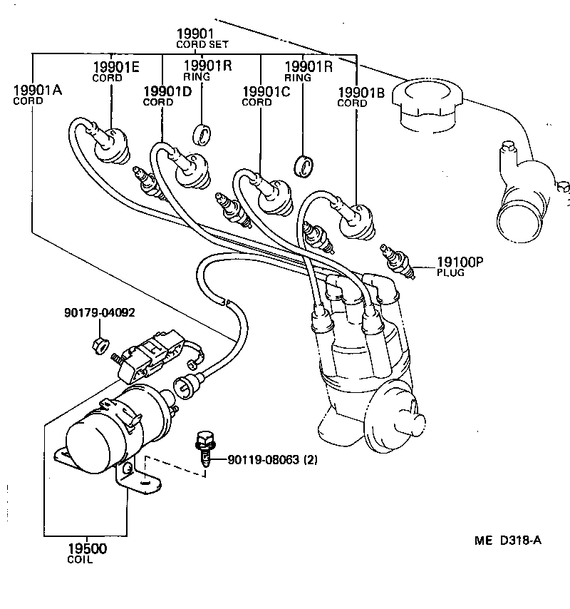  CROWN |  IGNITION COIL SPARK PLUG