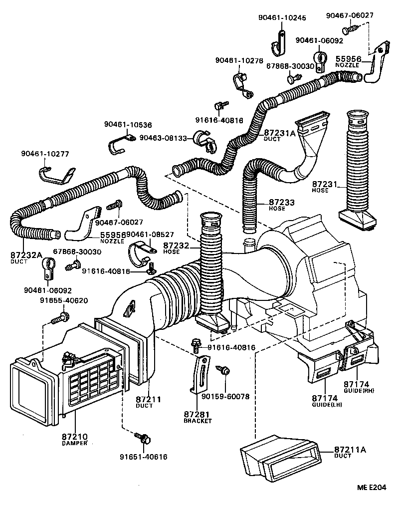  DYNA |  HEATING AIR CONDITIONING CONTROL AIR DUCT