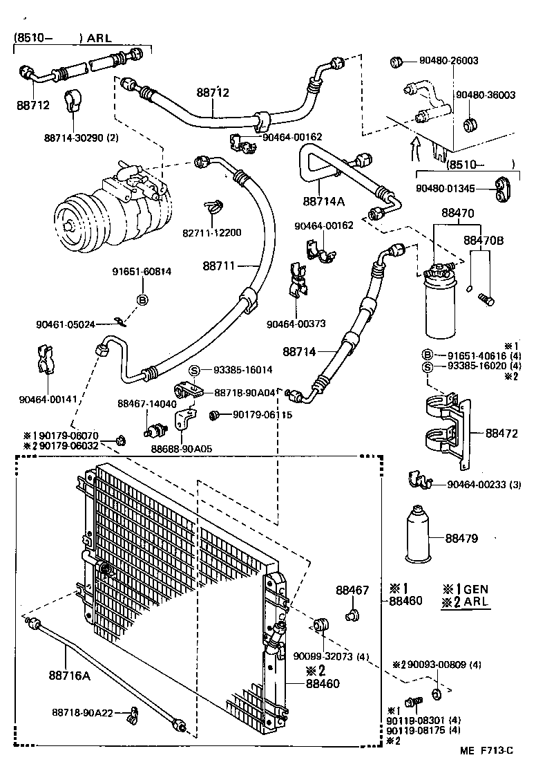  LAND CRUISER 60 |  HEATING AIR CONDITIONING COOLER PIPING