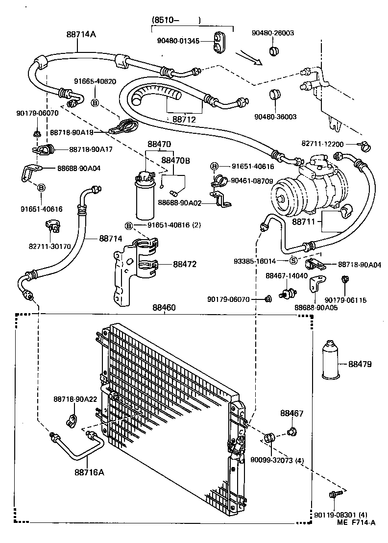  LAND CRUISER 60 |  HEATING AIR CONDITIONING COOLER PIPING