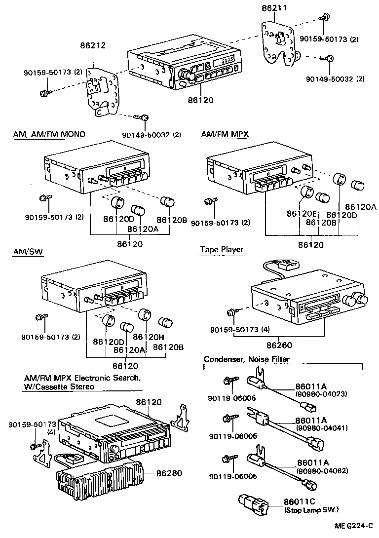  CELICA |  RADIO RECEIVER AMPLIFIER CONDENSER