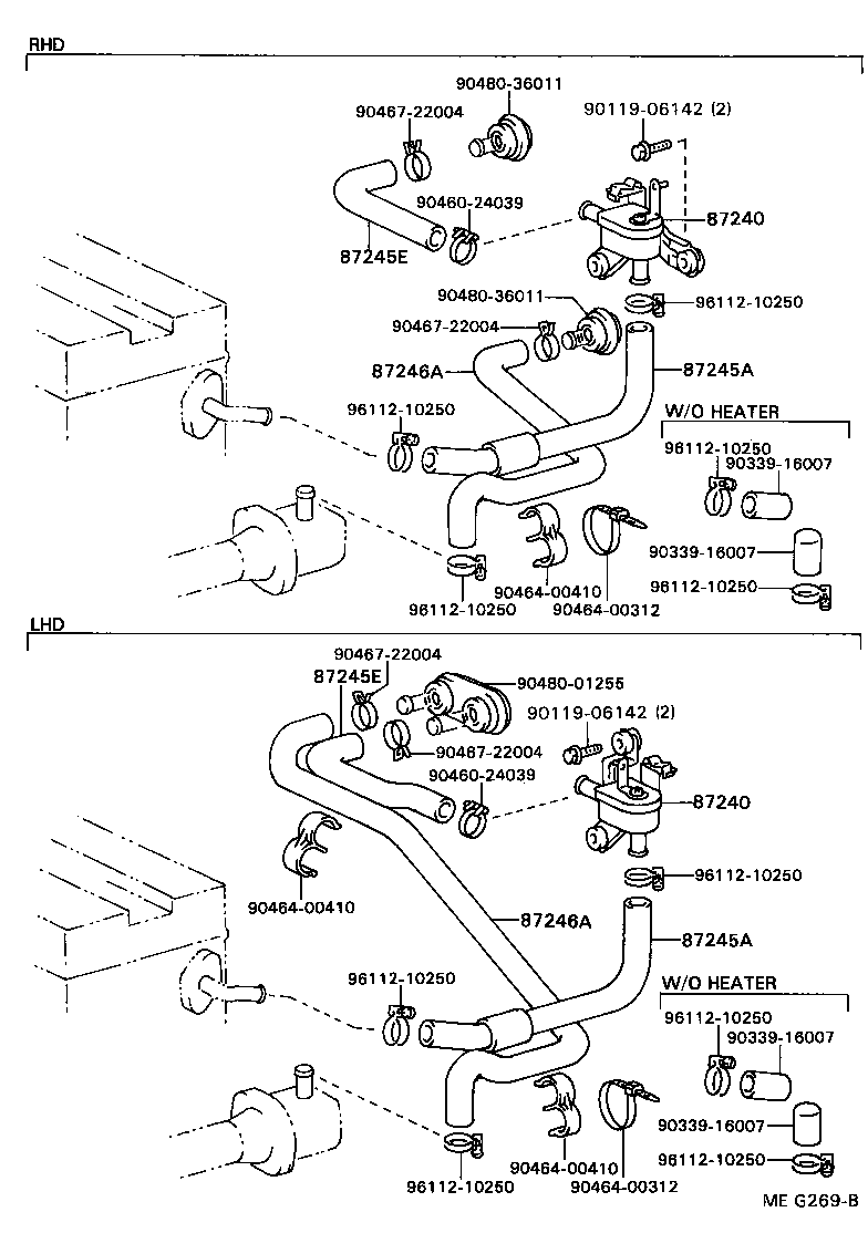  CELICA |  HEATING AIR CONDITIONING WATER PIPING