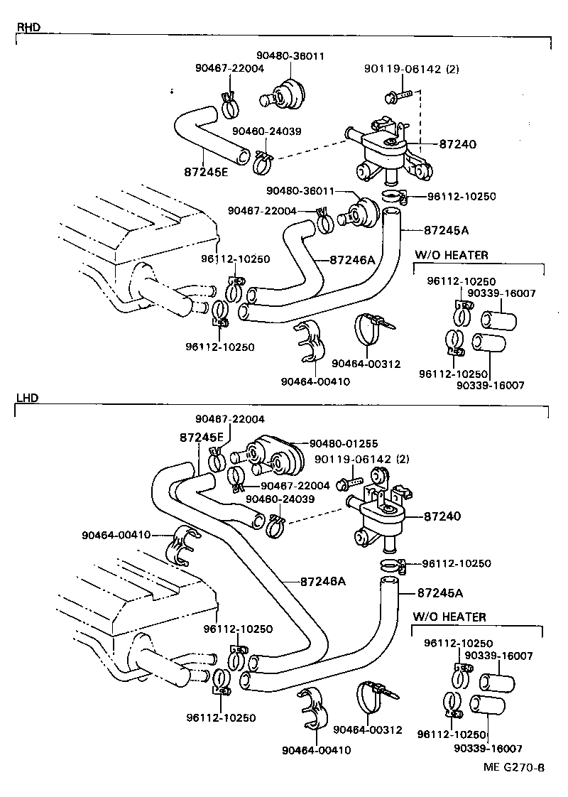  CELICA |  HEATING AIR CONDITIONING WATER PIPING