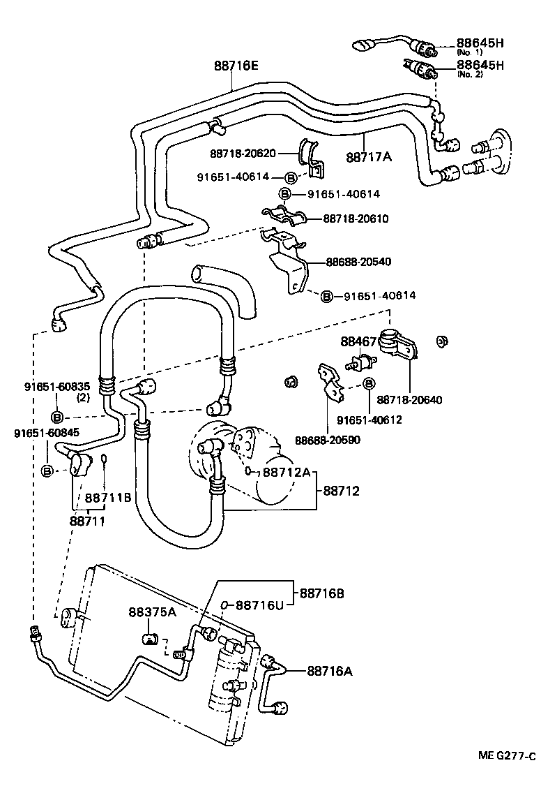  CELICA |  HEATING AIR CONDITIONING COOLER PIPING