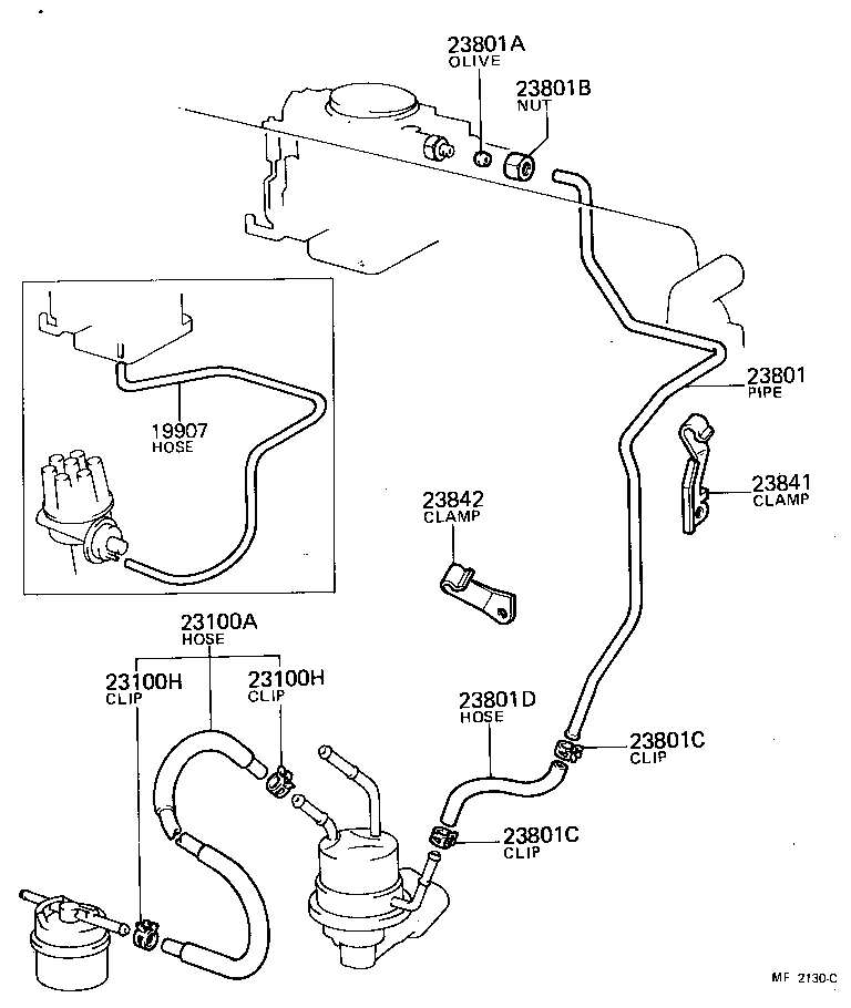  LAND CRUISER 40 45 55 |  FUEL PIPE CLAMP