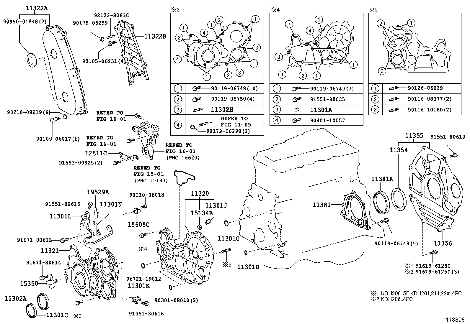  HIACE REGIUSACE |  TIMING GEAR COVER REAR END PLATE