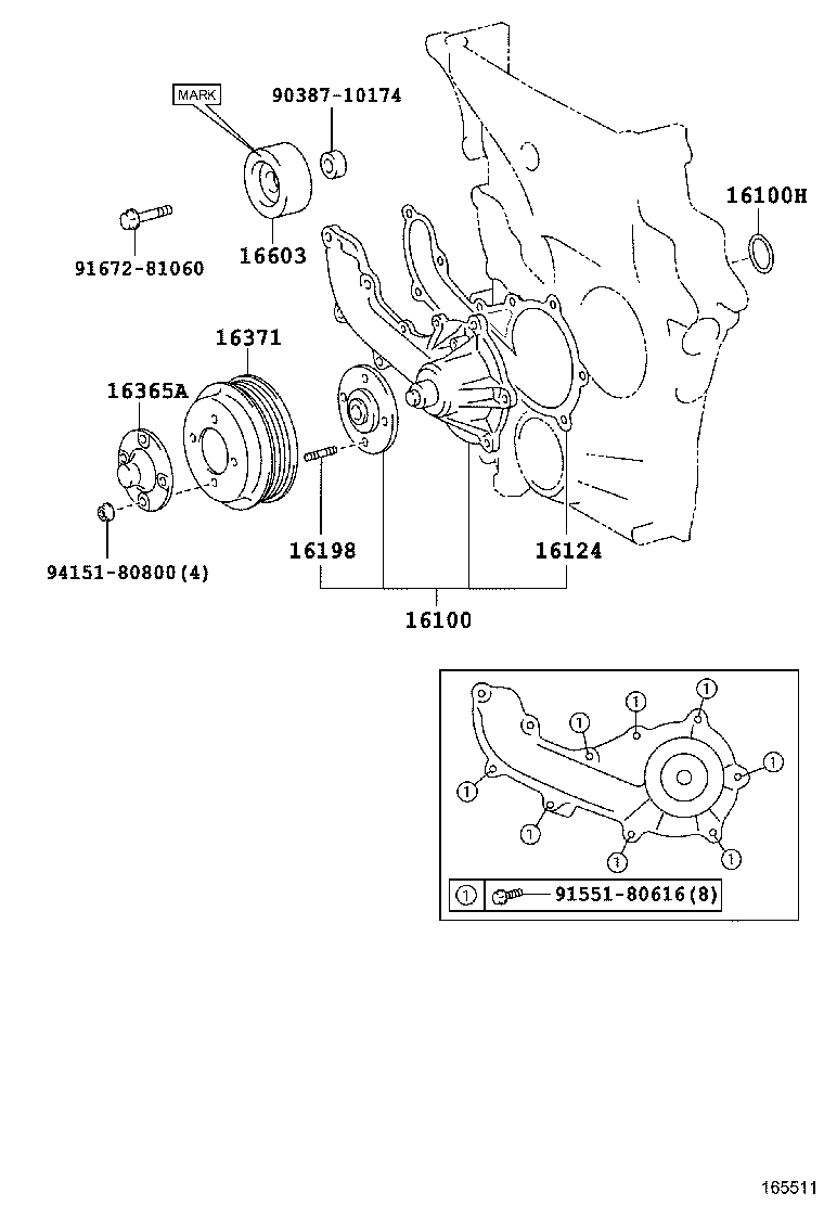  HIACE REGIUSACE |  WATER PUMP