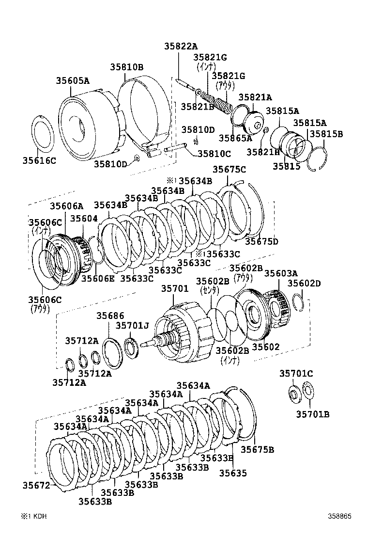 HIACE REGIUSACE | BRAKE BAND MULTIPLE DISC CLUTCH ATM