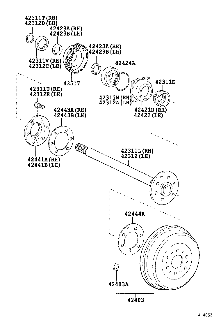 HIACE REGIUSACE |  REAR AXLE SHAFT HUB