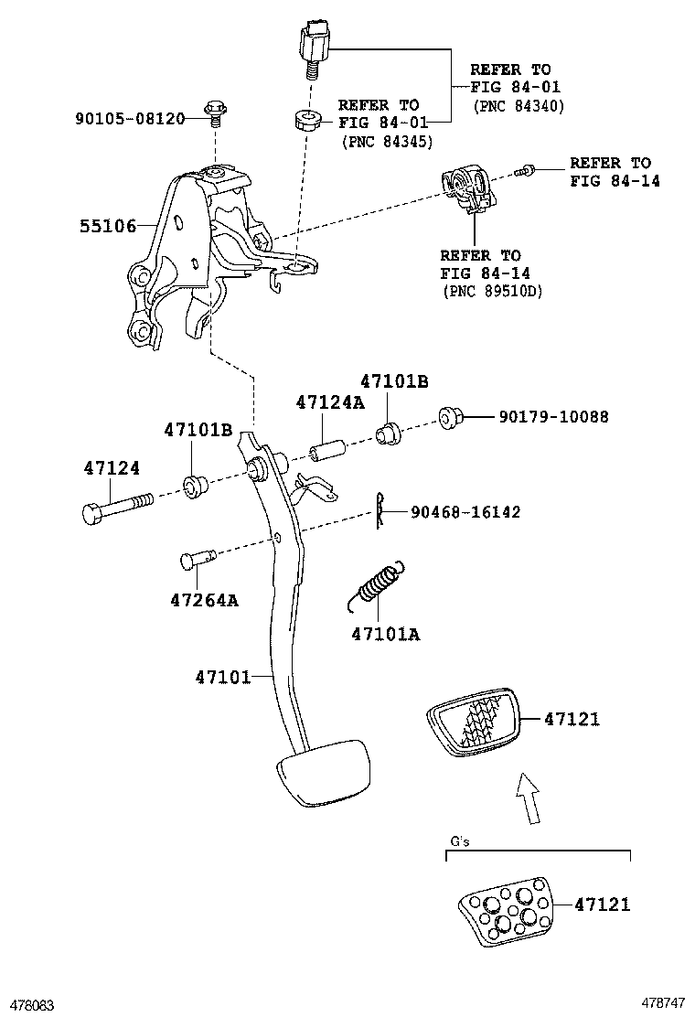  AQUA |  BRAKE PEDAL BRACKET