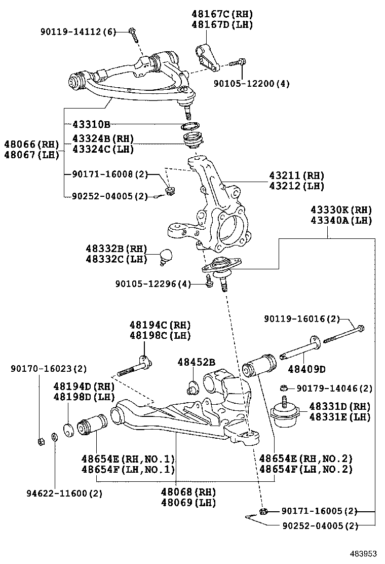 HIACE REGIUSACE | FRONT AXLE ARM STEERING KNUCKLE