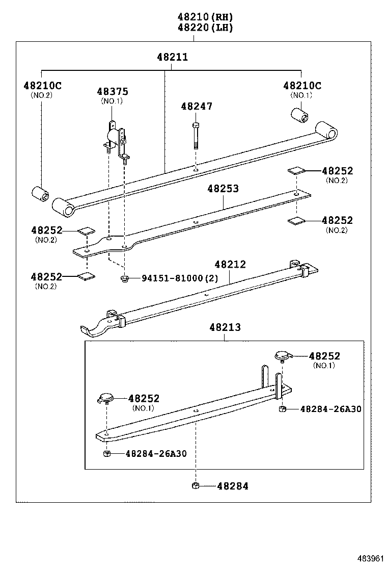  HIACE REGIUSACE |  REAR SPRING SHOCK ABSORBER