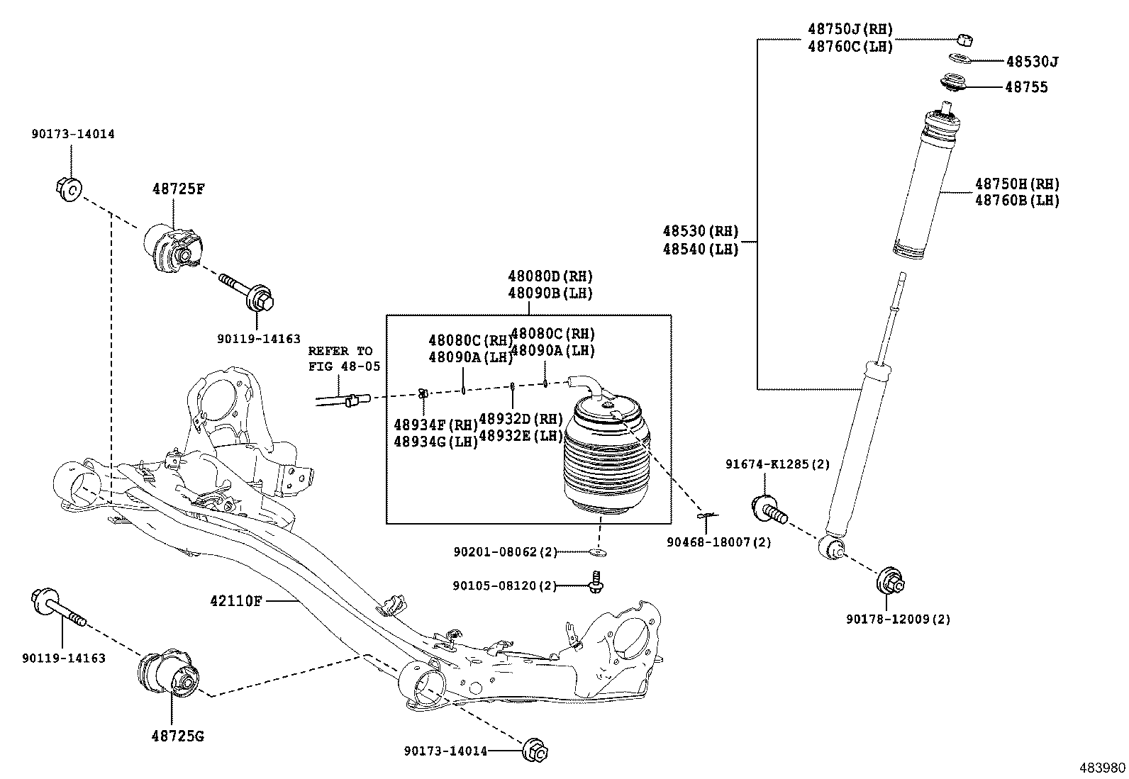  NOAH VOXY |  REAR SPRING SHOCK ABSORBER