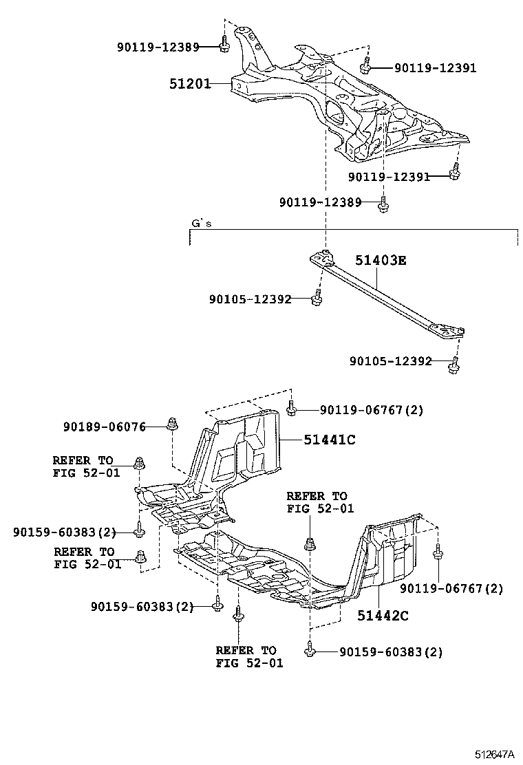  AQUA |  SUSPENSION CROSSMEMBER UNDER COVER