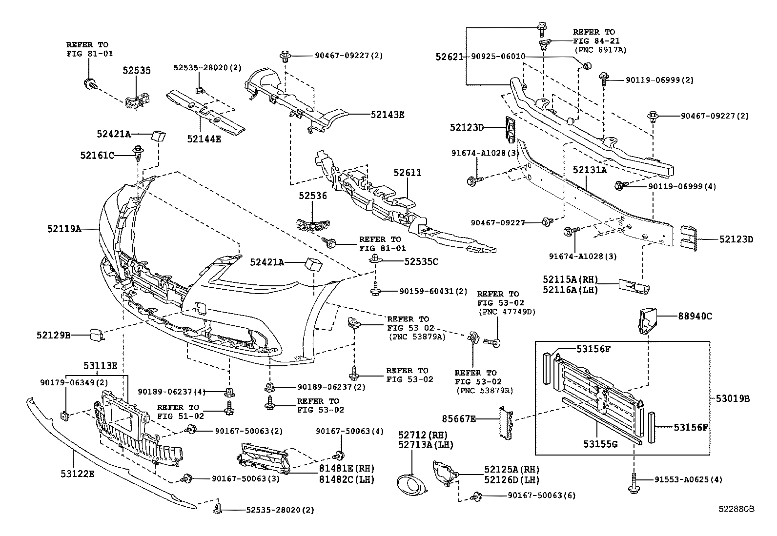  CROWN HYBRID |  FRONT BUMPER BUMPER STAY