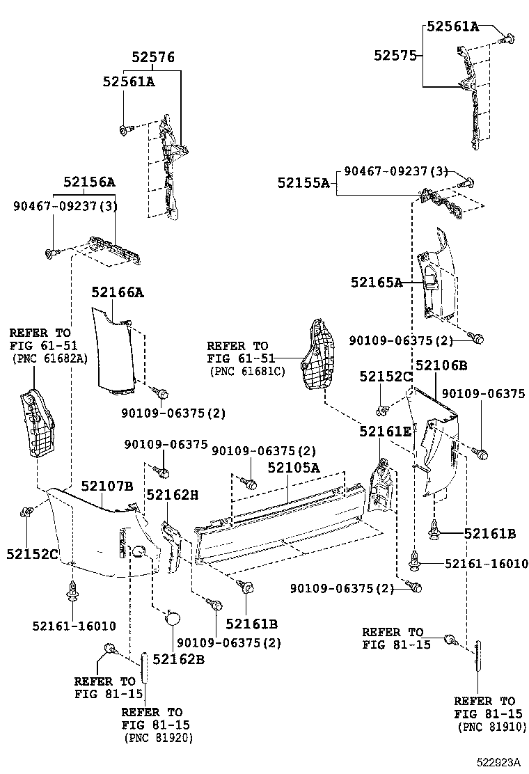  NOAH VOXY |  REAR BUMPER BUMPER STAY