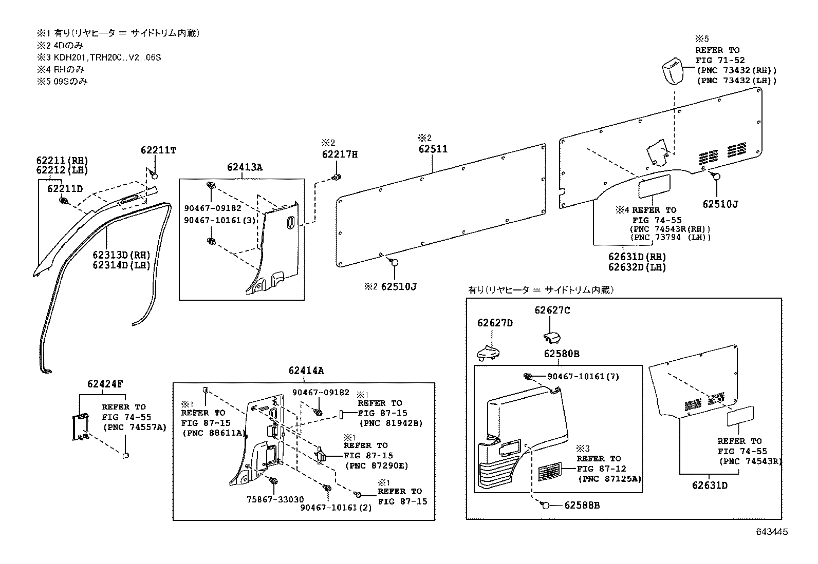  HIACE REGIUSACE |  INSIDE TRIM BOARD