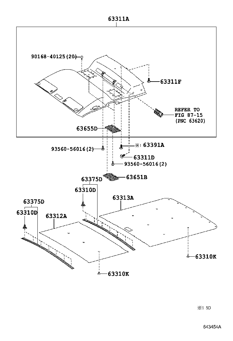  HIACE REGIUSACE |  ROOF HEADLINING SILENCER PAD