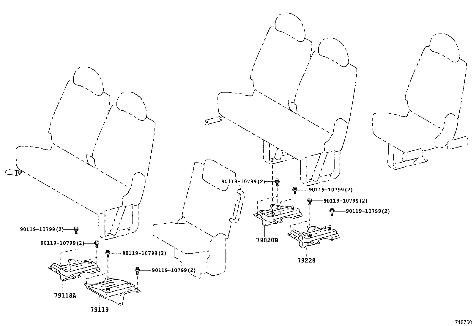  HIACE REGIUSACE |  SEAT SEAT TRACK