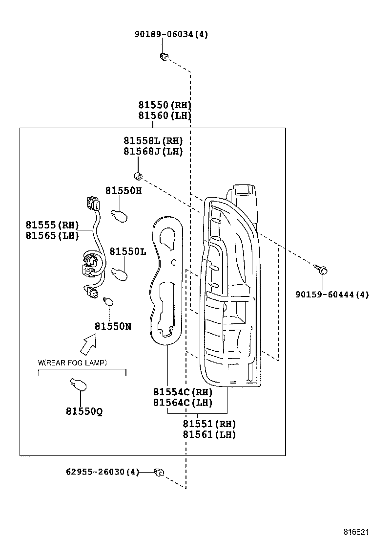  HIACE REGIUSACE |  REAR COMBINATION LAMP