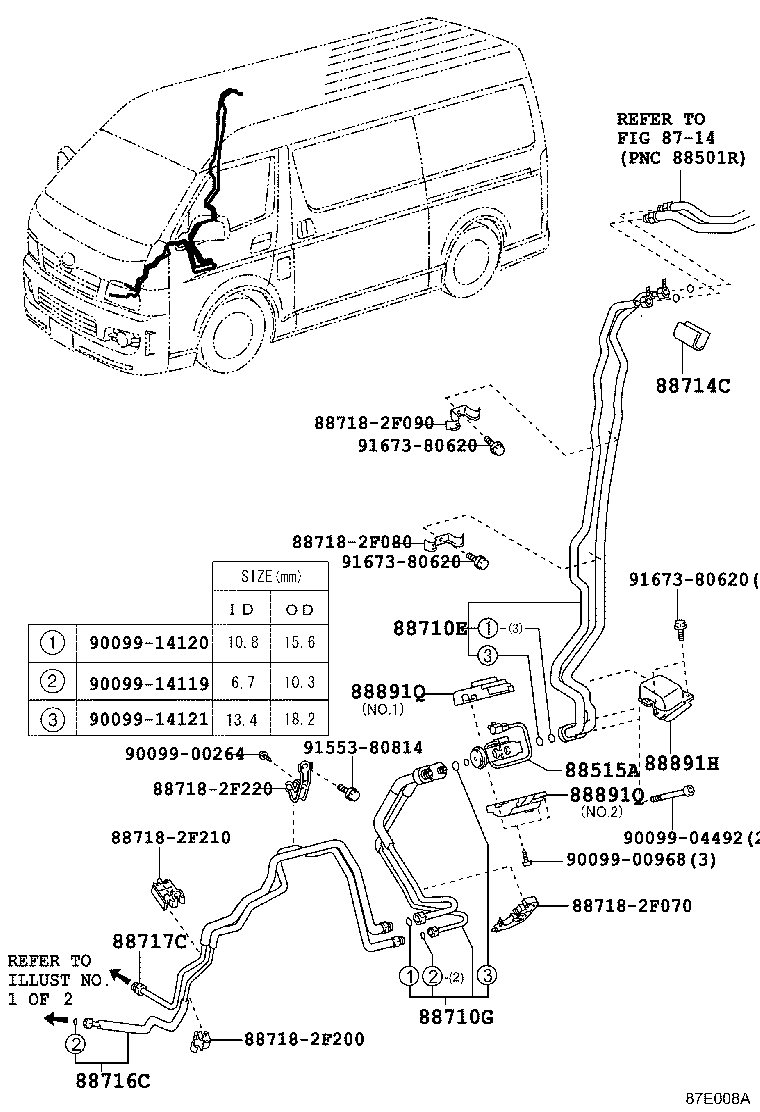  HIACE REGIUSACE |  HEATING AIR CONDITIONING COOLER PIPING