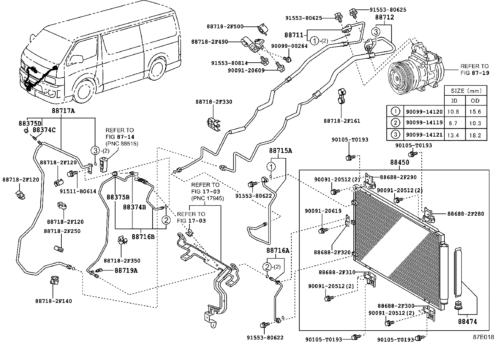  HIACE REGIUSACE |  HEATING AIR CONDITIONING COOLER PIPING