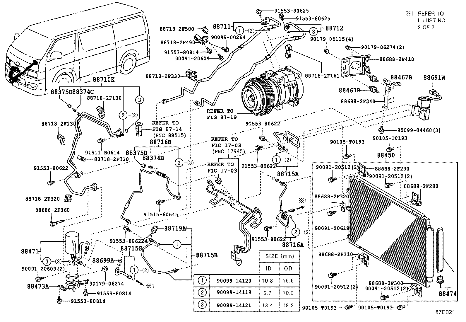  HIACE REGIUSACE |  HEATING AIR CONDITIONING COOLER PIPING