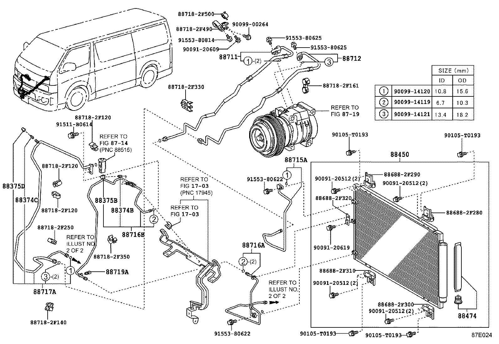  HIACE REGIUSACE |  HEATING AIR CONDITIONING COOLER PIPING