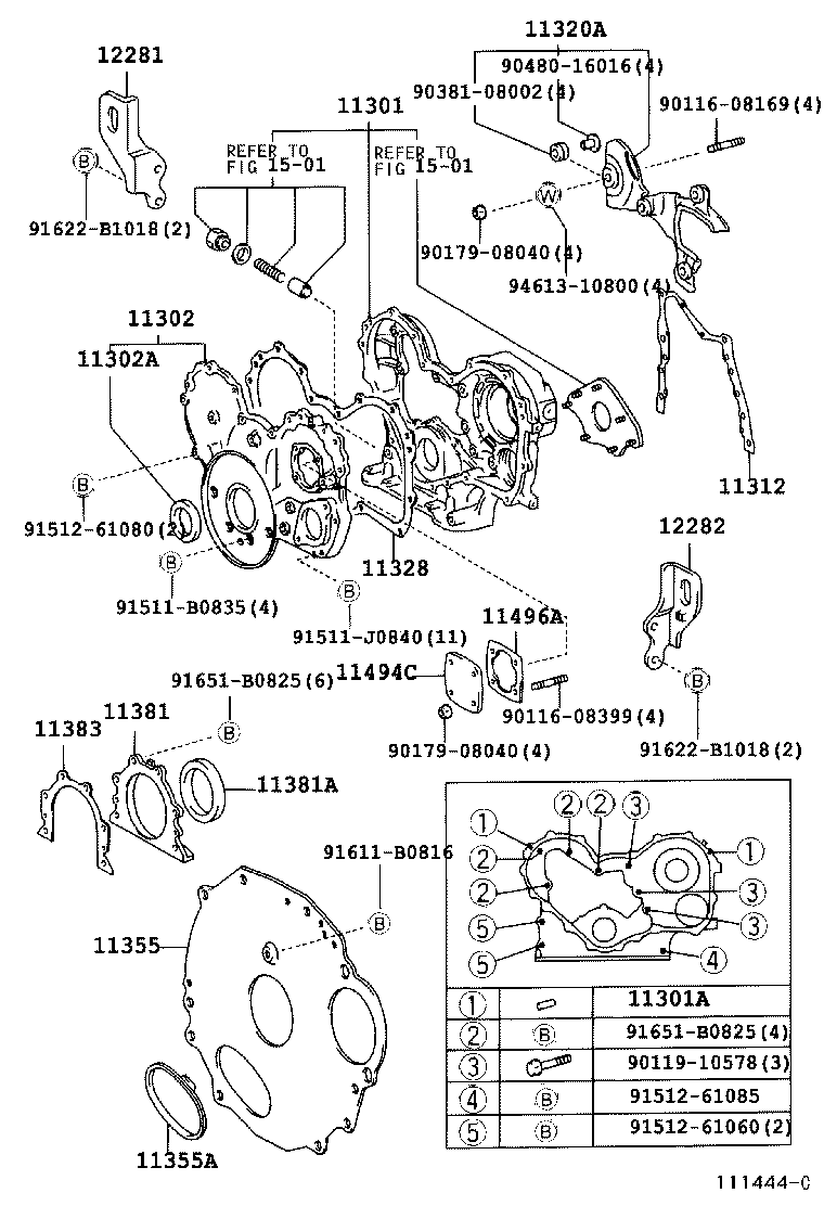  COASTER |  TIMING GEAR COVER REAR END PLATE