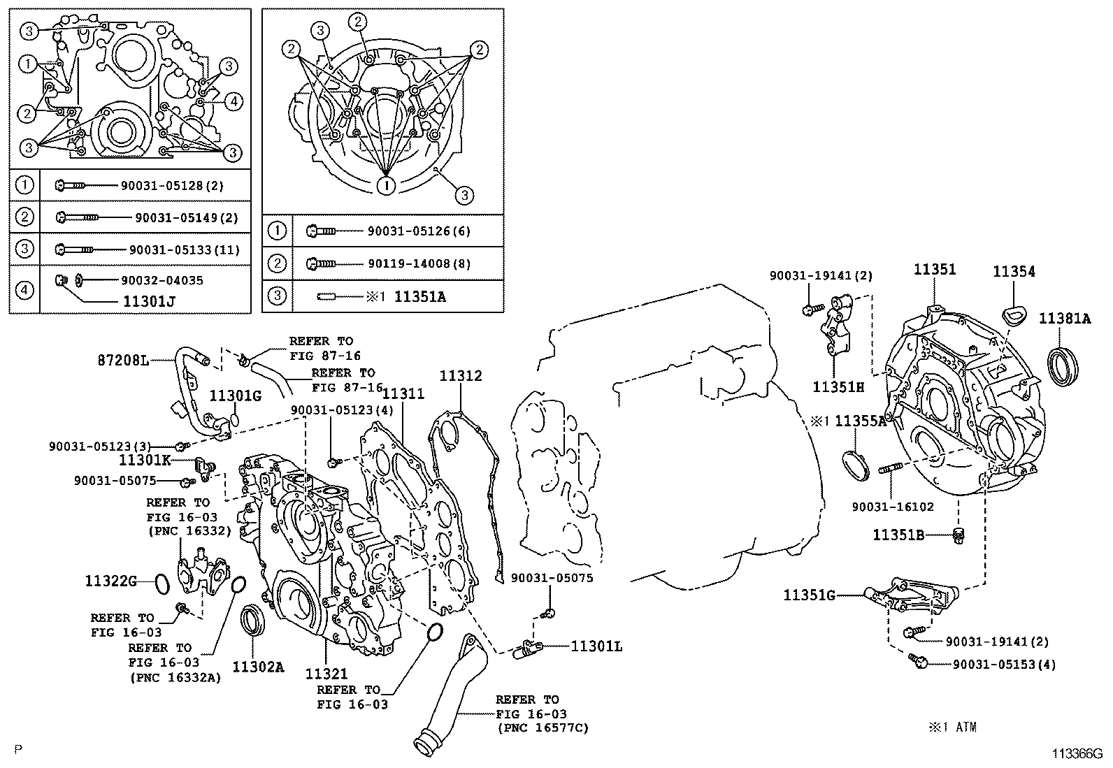  COASTER |  TIMING GEAR COVER REAR END PLATE