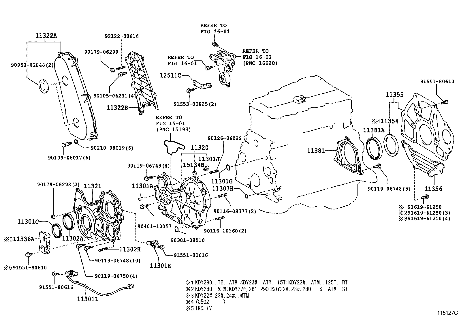  DYNA TOYOACE |  TIMING GEAR COVER REAR END PLATE