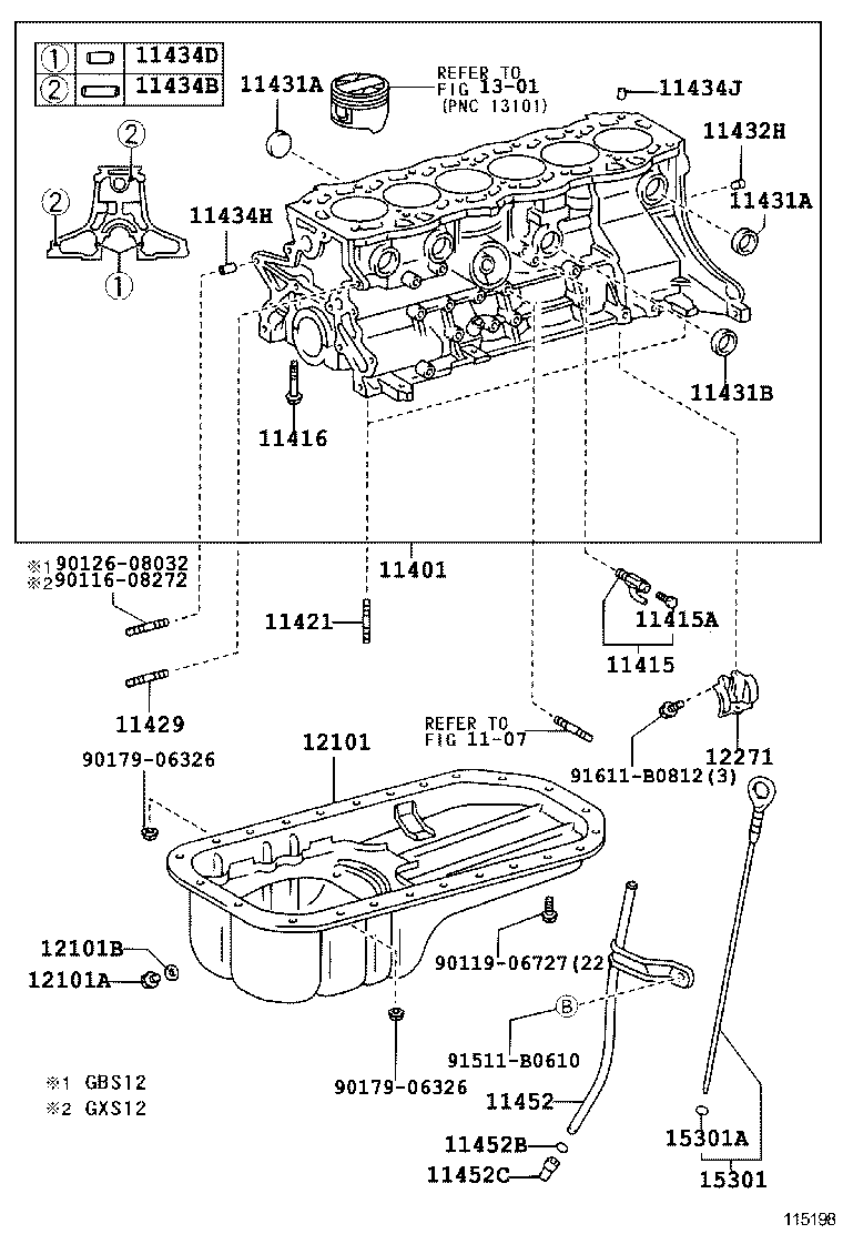  CROWN COMFORT SED |  CYLINDER BLOCK