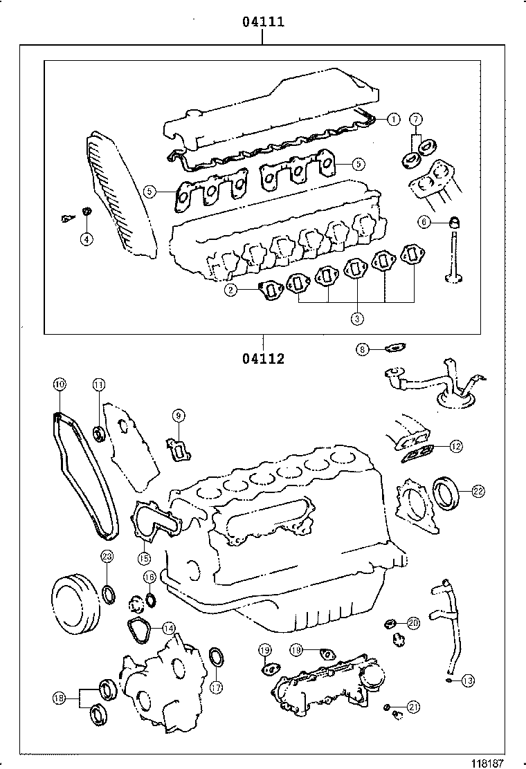  COASTER |  ENGINE OVERHAUL GASKET KIT