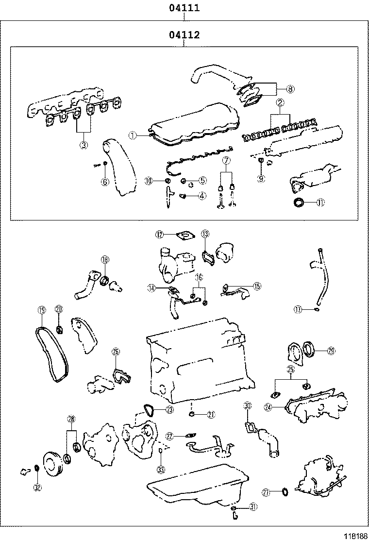  COASTER |  ENGINE OVERHAUL GASKET KIT