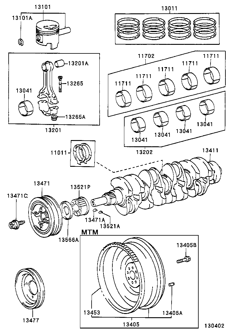  DYNA TOYOACE |  CRANKSHAFT PISTON