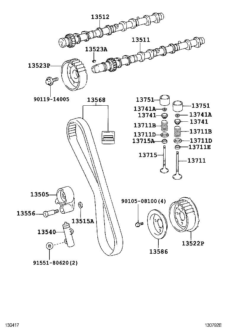  DYNA TOYOACE |  CAMSHAFT VALVE