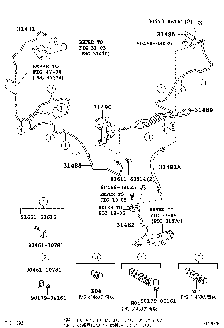  COASTER |  CLUTCH PEDAL FLEXIBLE HOSE