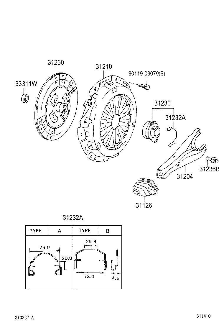  DYNA TOYOACE |  CLUTCH RELEASE FORK